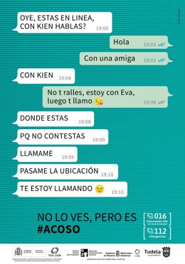 Uno de los carteles de la campaña contra la violencia de género entre jóvenes del Ayuntamiento de Tudela