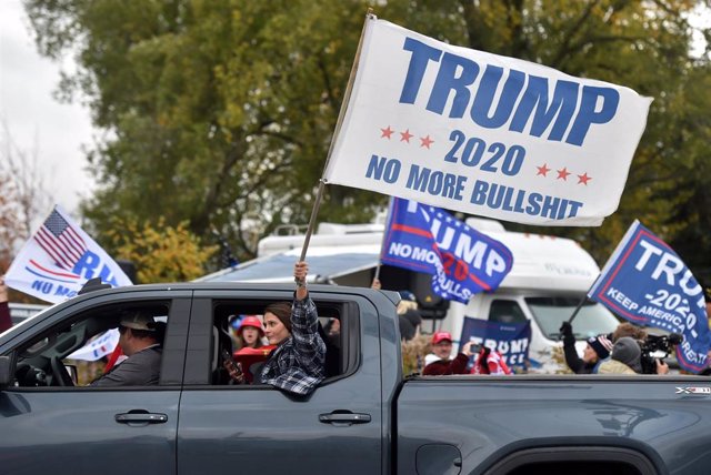 Manifestantes a favor de Trump en Texas  