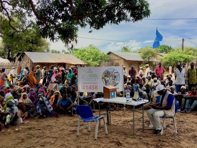 Mozambiqueños desplazados por la violencia en Cabo Delgado