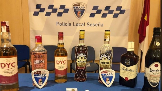 Bebidas alcohólicas halladas en la fiesta ilegal desalojada en Seseña
