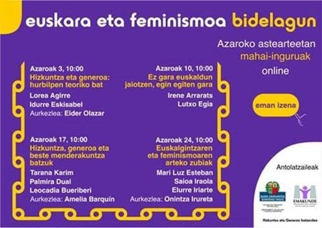 Euskara eta feminismoari buruzko mahai inguruak