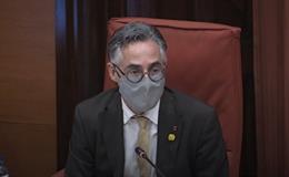 El conseller d'Empresa i Coneixement de la Generalitat, Ramon Tremosa, al Parlament (Arxiu)
