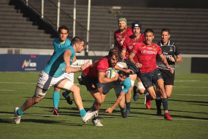 La selección española de rugby ante Uruguay