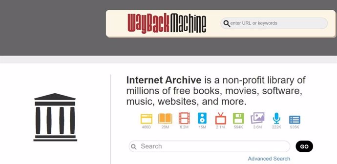 Wayback Machine, herramienta del Archivo de Internet.
