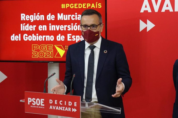 El secretario general del PSRM y portavoz del Grupo Parlamentario Socialista, Diego Conesa