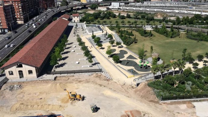 Imagen del inicio de las obras pendientes de ejecutar en el Parque Central de Valncia, en la parte Russafa-Malilla.