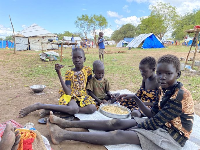 Desplazados por las inundaciones en Sudán del Sur
