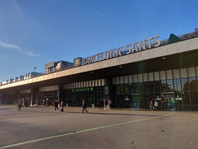 Imagen de la estación de Sants en Barcelona 