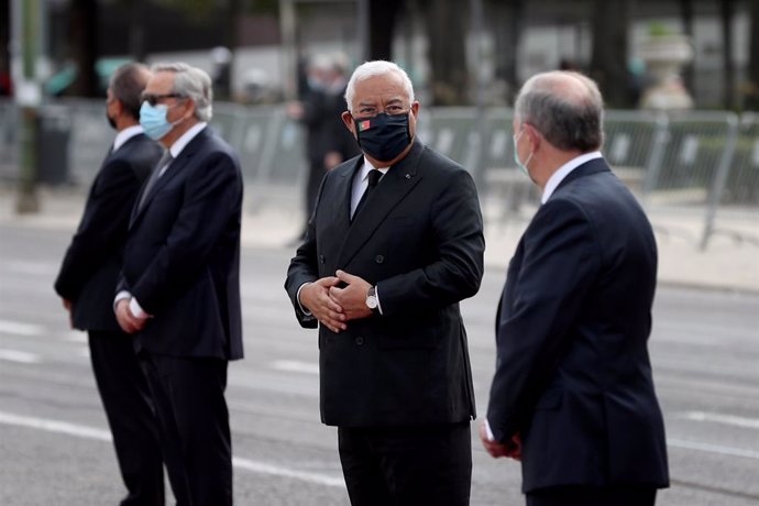 El primer ministro de Portugal, Antonio Costa, en un homenaje a las víctimas de la pandemia