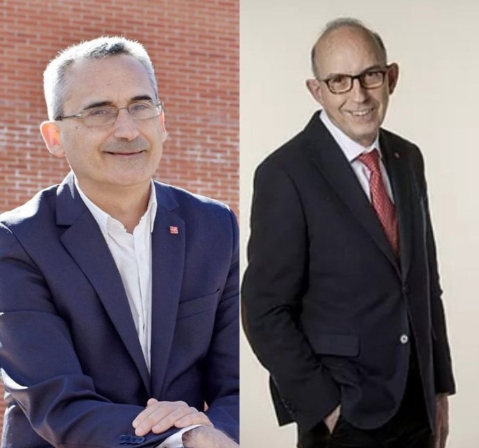 Los candidatos a rector de la UR, Julio Rubio, a la izquierda y Juan Carlos Ayala, a la derecha