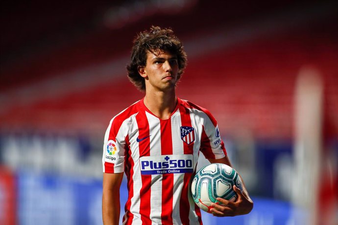Joao Felix of Atletico Madrid looks on during the spanish league, LaLiga, football match played between Atletico de Madrid and RCD Mallorca at Wanda Metropolitano Stadium on July 03, 2020 in Madrid, Spain.