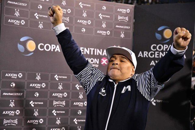 Diego Armando Maradona durante un homenaje el pasado mes de febrero