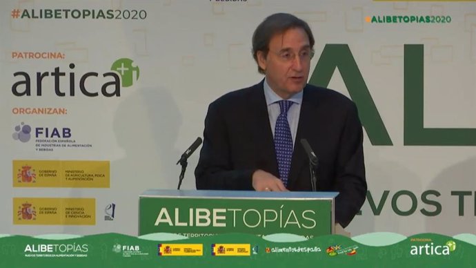 Tomás Pascual, presidente de FIAB durante la inauguración de Alibetopías