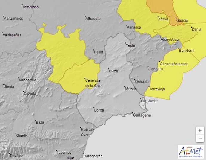 La Aemet emite un aviso de nivel amarillo por tormentas y lluvias para este miércoles en el Noroeste