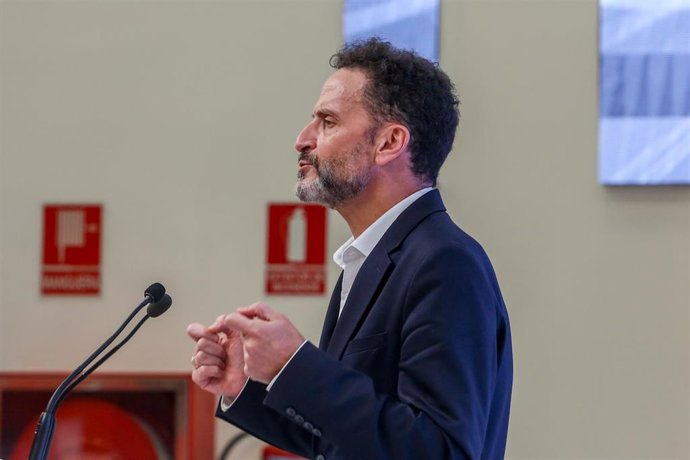 El portavoz adjunto de Ciudadanos en el Congreso de los Diputados, Edmundo Bal, en una rueda de prensa en la sede del partido.