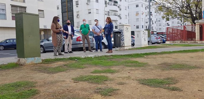 López Aparicio (Cs), en una visita al barrio de La Corza
