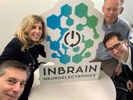 El equipo de la empresa de tecnología médica Inbrain Neuroelectronics.