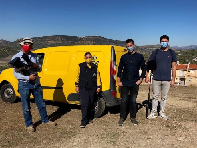 Imagen del rodaje de 'Cartas de España' en Alcalá la Real (Jaén).