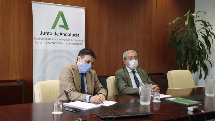 El consejero de Transformación Económica, Industria, Conocimiento y Universidades, Rogelio Velasco, en su intervención durante la presentación de la memoria 2019 de Aiqbe.