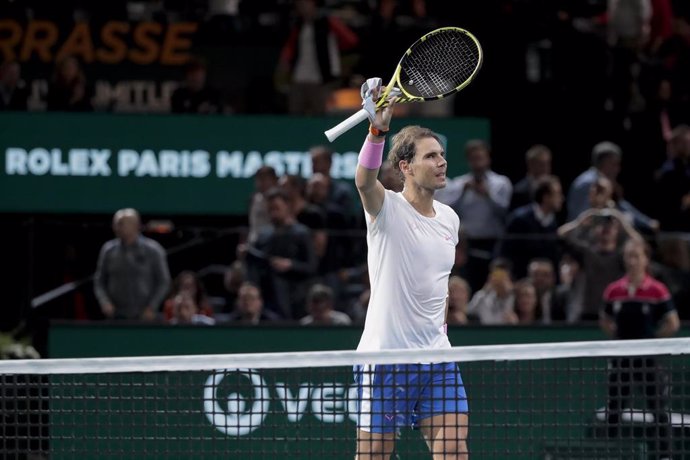 Rafael Nadal celebra una de sus victorias en el Masters 1.000 de París de 2019