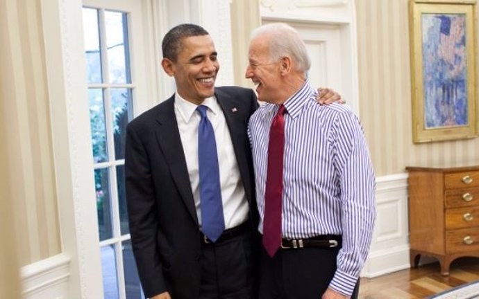 El expresidente Barack Obama junto a Joe Biden, candidato demócrata a la Presidencia.