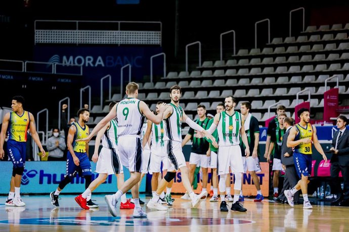 El Joventut durante un partido ante el MoraBanc Andorra en la Liga Endesa 2020-2021