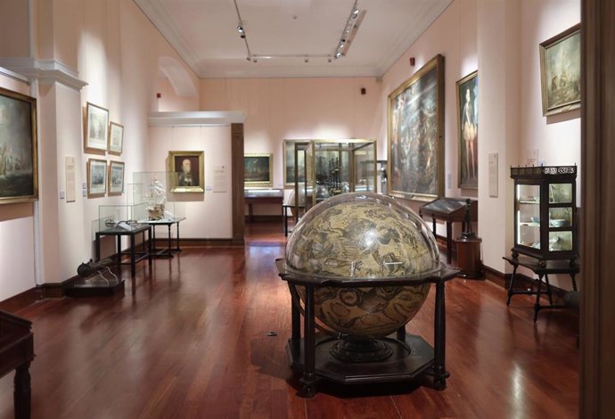 Salas del Museo Naval el día de su reapertura al público, en Madrid (España), a 16 de octubre de 2020.