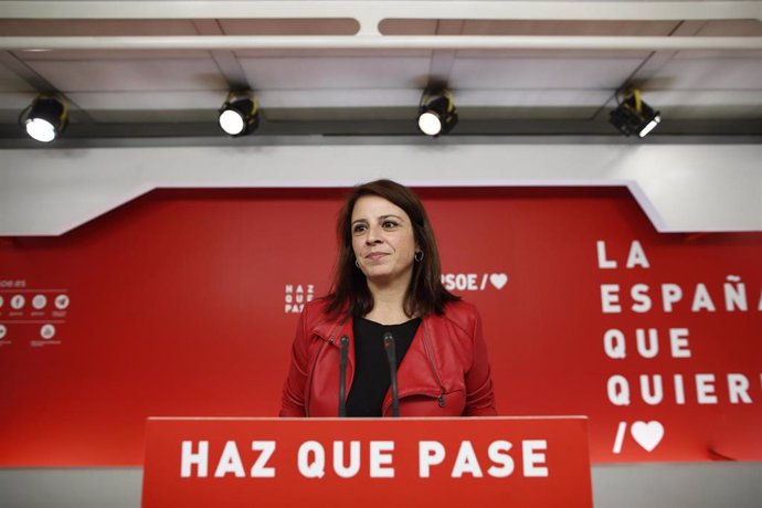 La vicesecretaria general del Partido Socialista, Adriana Lastra.
