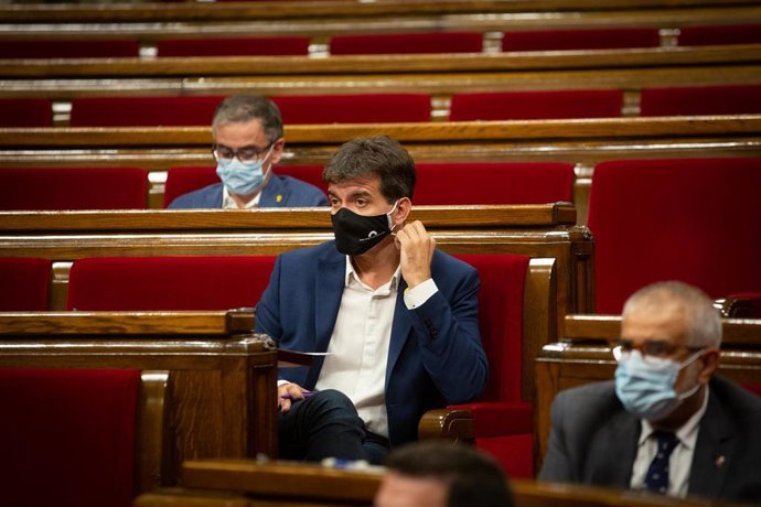 El presidente de ERC en el Parlament, Sergi Sabri, durante el Debate de Política General (DPG) en el Parlament, en Barcelona, Catalunya (España), a 16 de septiembre de 2020. 
