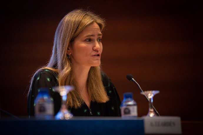 La secretaria de Estado de Energía, Sara Aagesen, inaugura el VIII Simposio Empresarial Institucional, "El papel de la Eficiencia Energética en la consecución de los objetivos de Transición Ecológica", en Barcelona (España), a 03 de febrero de 2020.