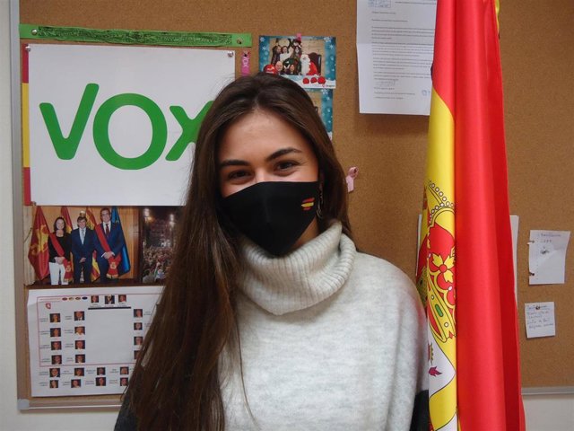 La responsable del equipo orgánico de Jovenes Vox Zaragoza, Victoria Bergua Pérez