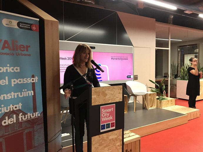 La teniente de alcalde Laia Bonet en la inauguración de la Smart City Week del año pasado
