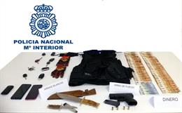 Objetos intervenidos por la Policía Nacional
