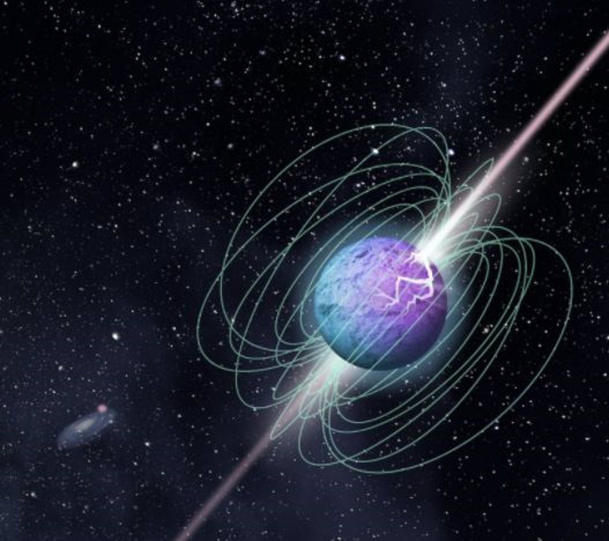 Una corta e intensa señal cósmica de radio apunta a un magnetar