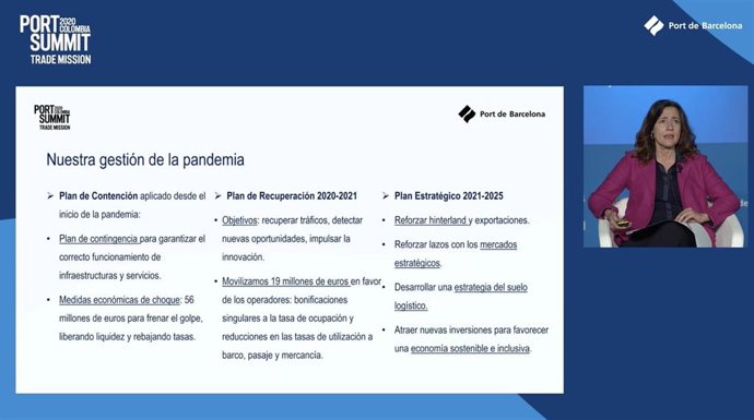 La presidenta del Puerto de Barcelona, Merc Conesa