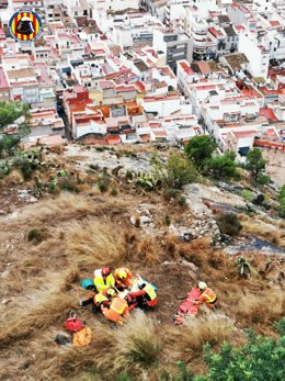 Rescatada una mujer tras sufrir una caída en el entorno del Castillo de Cullera