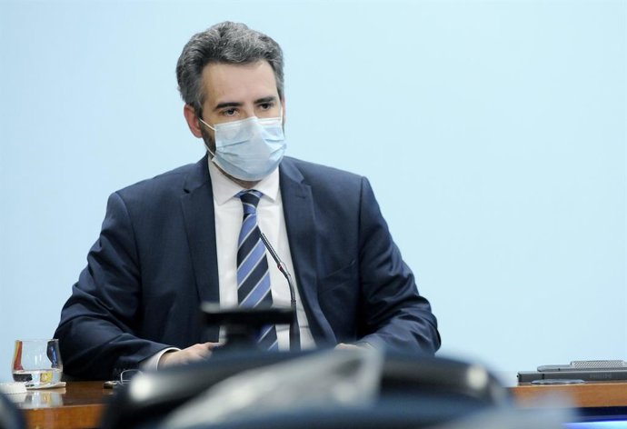 El Ministre De Finances I Portaveu, Eric Jover, A la Sala De Premsa Del Govern