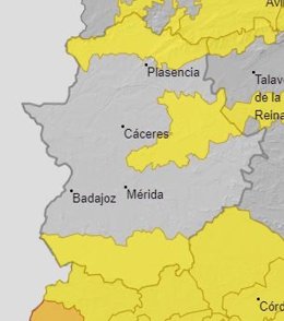 Alertas en Extremadura para el 5 de noviembre