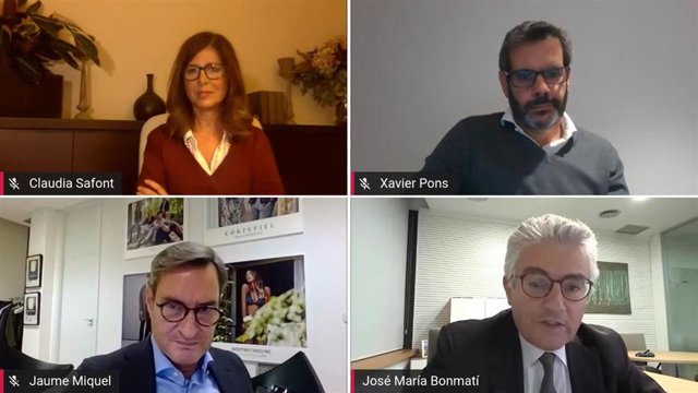 Webinar de la AED con los ceos Jaume Miquel (Tendam), Xavier Pons (Idilia Foods) y Claudia Safont (TBWA/España) y el director de AECOC y vocal de la AED, José María Bonmatí