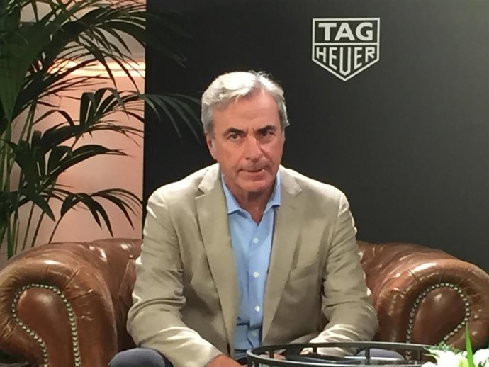 Carlos Sainz en un evento de Tag Heuer