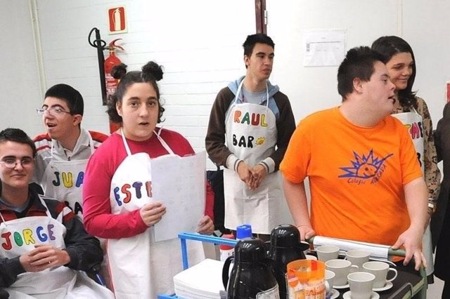 Alumnos de un centro de Educación Especial en Madrid