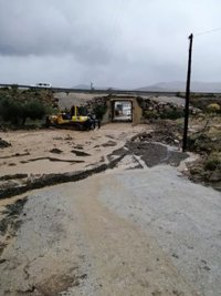 Las lluvias se ceban con Ardales (Málaga), que suspende las clases ante las fuertes precipitaciones y daños en el pueblo