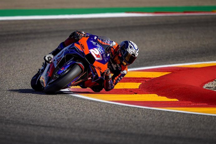 Iker Lecuona con la KTM durante el Gran Premio de Aragón 2020