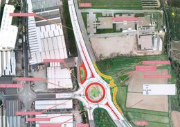 Proyecto de rotonda en la carretera NA-134 en San