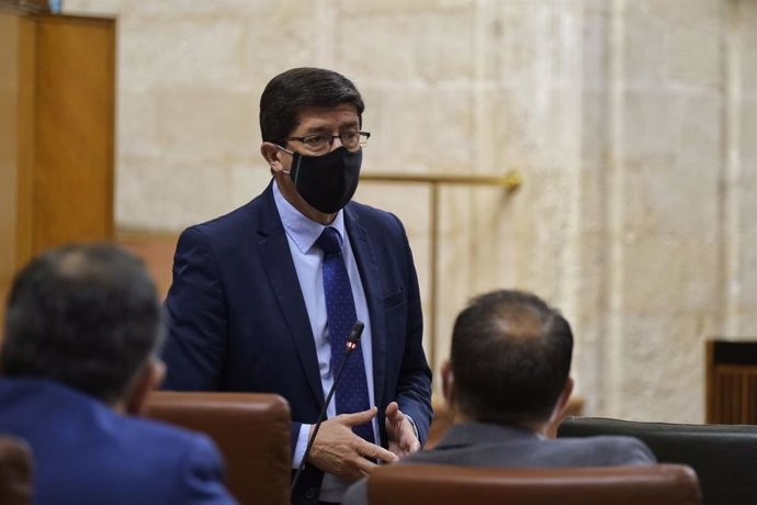 Juan Marín, en el Parlamento de Andalucía
