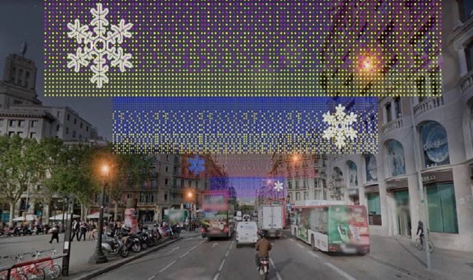 La plaza Catalunya de Barcelona tendrá luces de Navidad por primera vez en la historia.