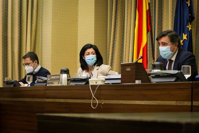 La secretaria de Estado de Defensa, Esperanza Casteleiro, en la Comisión de Defensa del Congreso