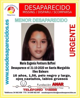 Buscan a Maria Eugenia Fontoura Buffoni desaparecida este sábado en Santa Margalida, Mallorca.