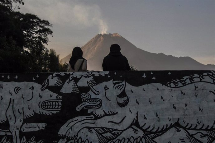 El volcán Merapi, en Indonesia.
