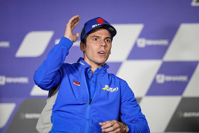 Joan Mir (Suzuki) en rueda de prensa